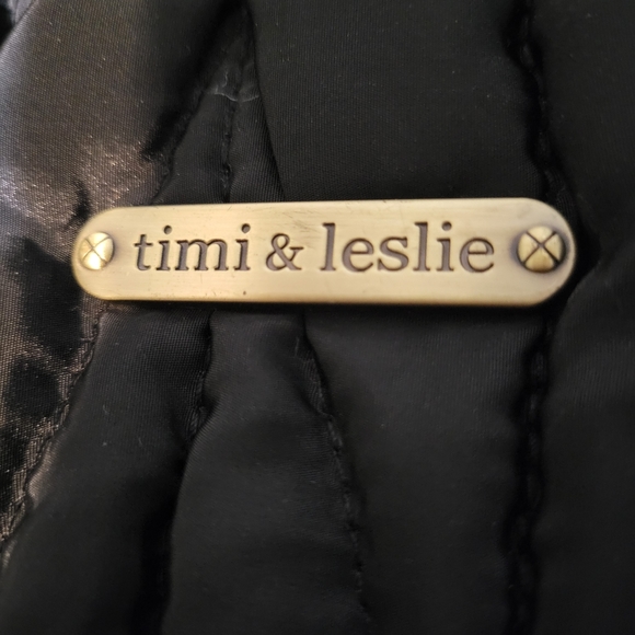 Timi & Leslie black Antoinette quilted boho style diaper bag - Picture 2 of 15